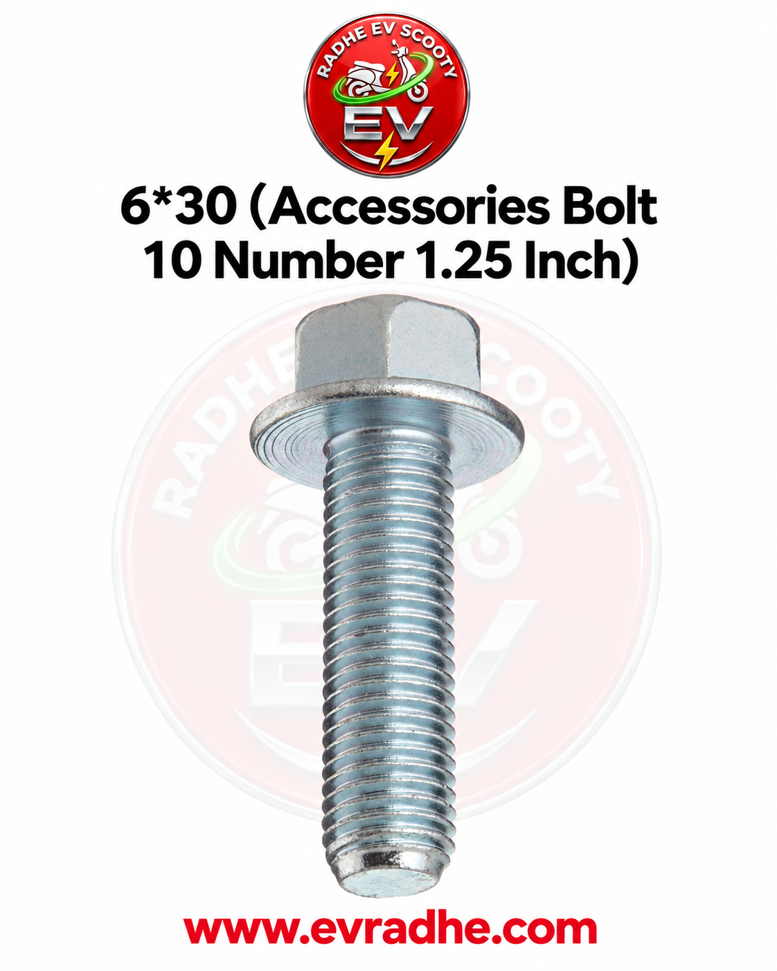 6*30 (Accessories Bolt 10 Number 1.25 Inch)
