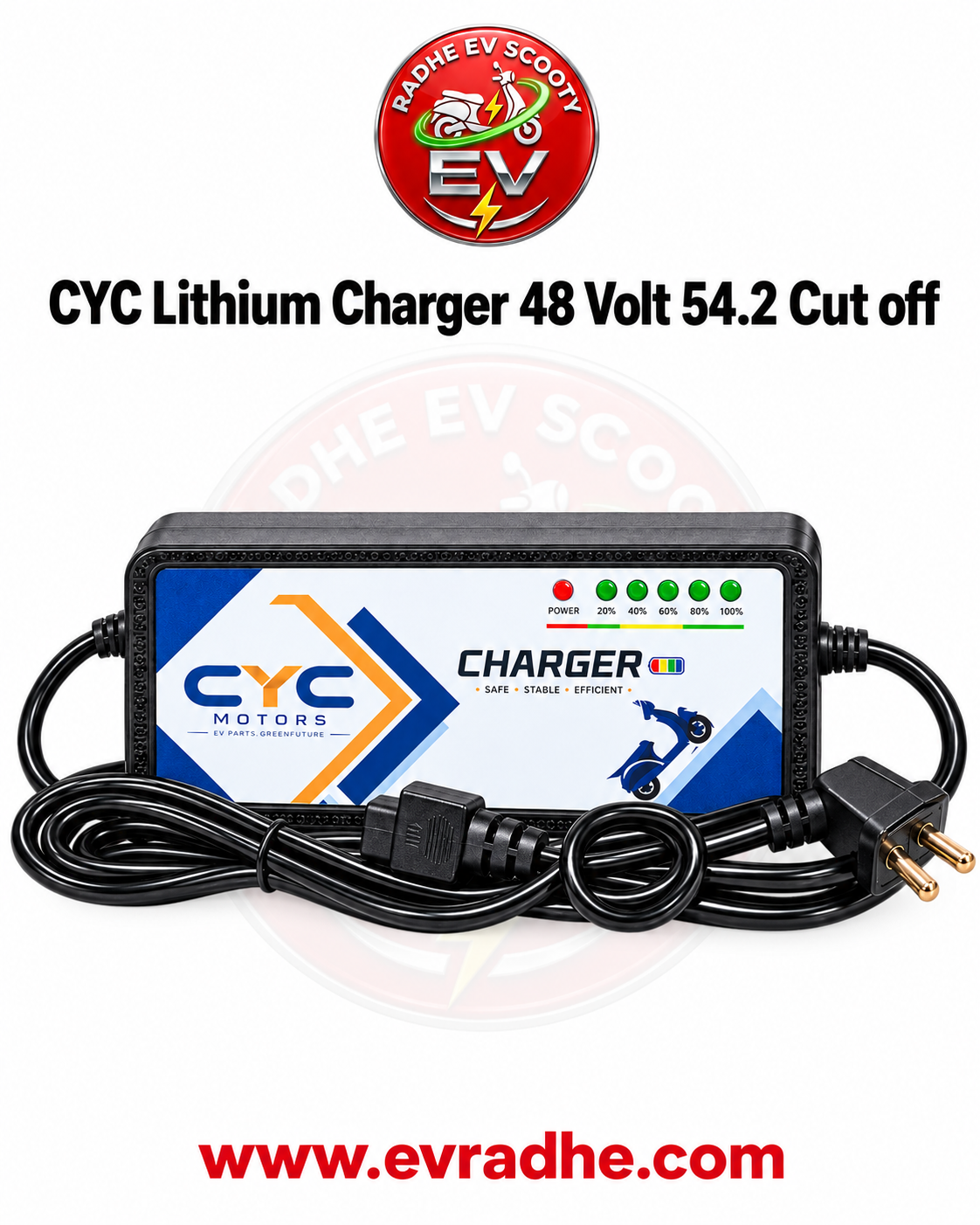 CYC Lithium Charger 48 Volt 54.2 Cut off